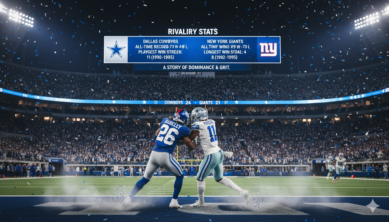 Dallas Cowboys vs New York Giants Stats: 2025 Match Player Stats
