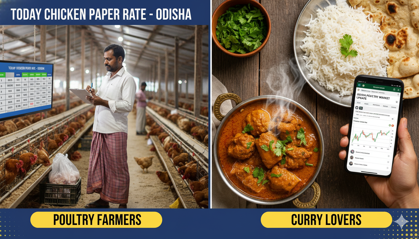 Today Chicken Paper Rate in Odisha
